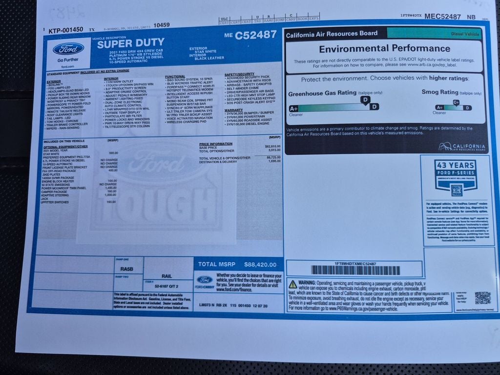 2021 Ford F-450 Platinum