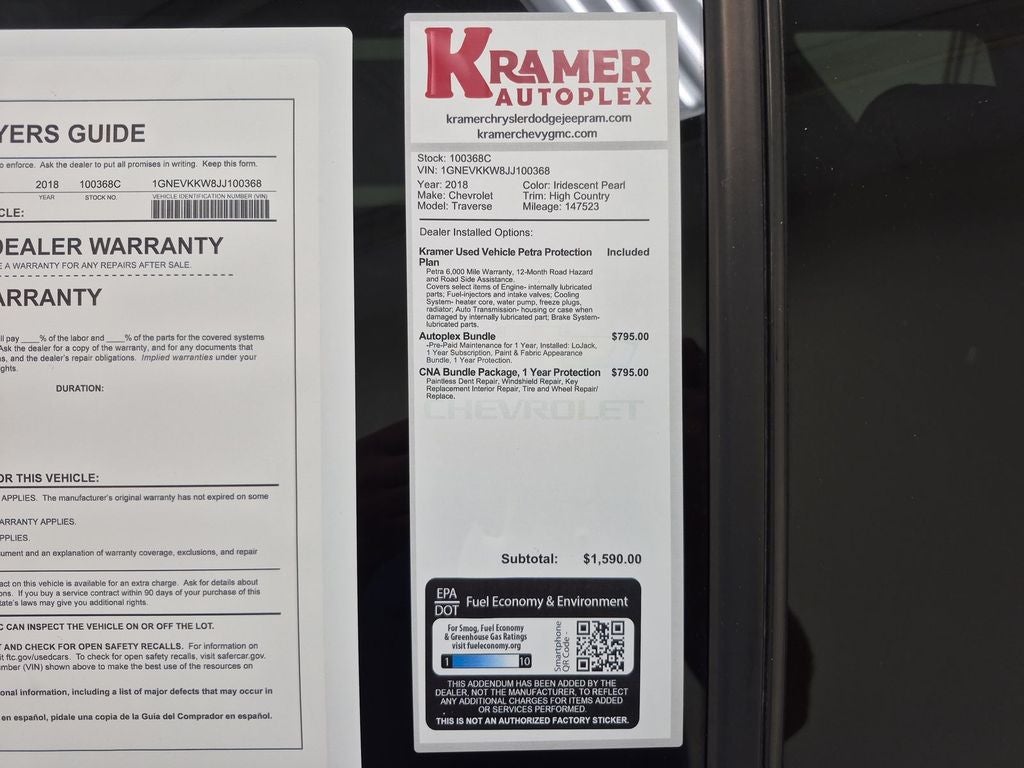 2018 Chevrolet Traverse High Country