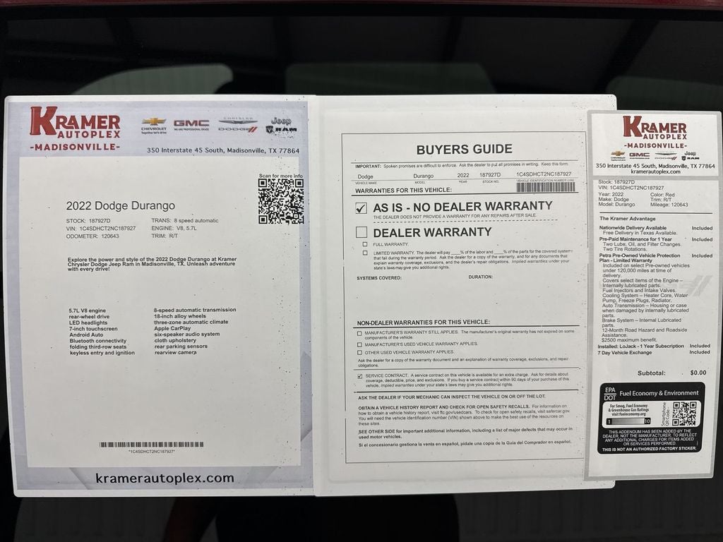 2022 Dodge Durango R/T