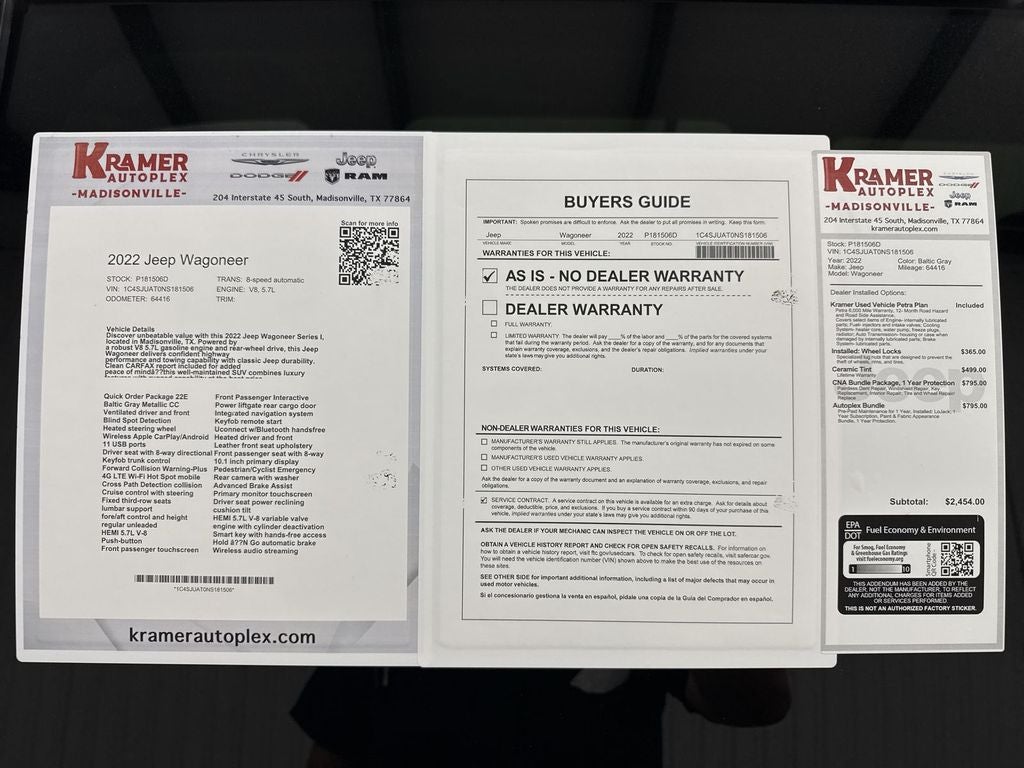 2022 Jeep Wagoneer Series I 4x2