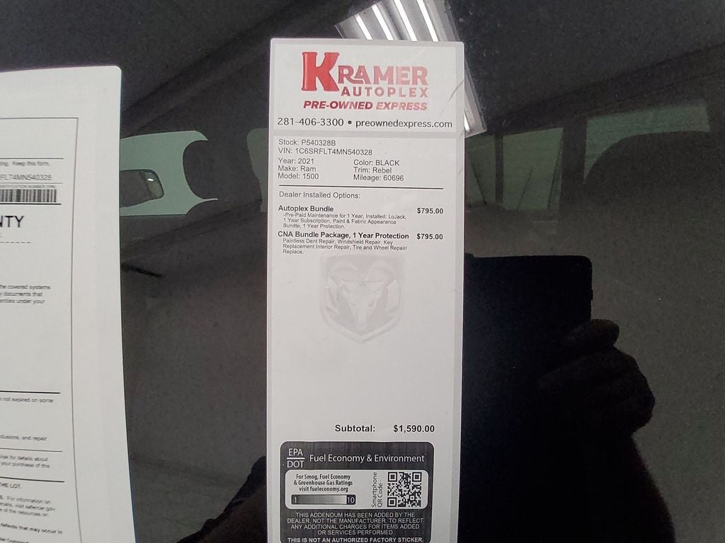 2021 RAM 1500 Rebel Crew Cab 4x4 5'7" Box