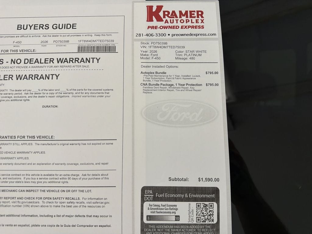 2026 Ford Super Duty F-450 DRW XL