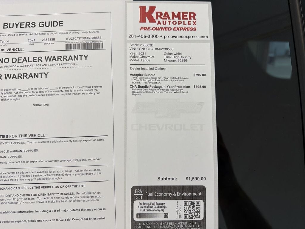 2021 Chevrolet Tahoe High Country
