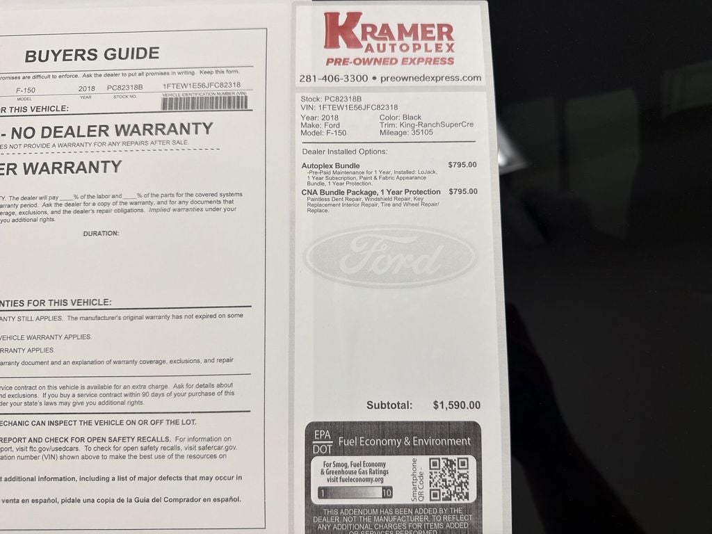 2018 Ford F-150 LARIAT