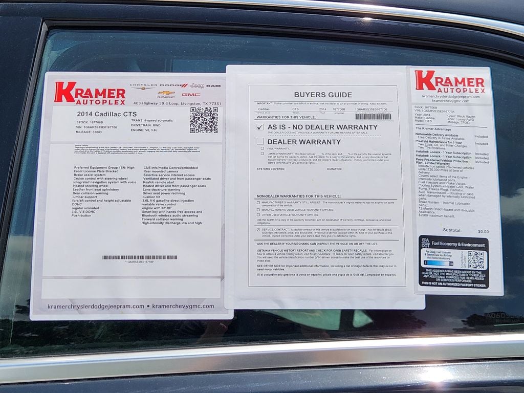 2014 Cadillac CTS Luxury RWD