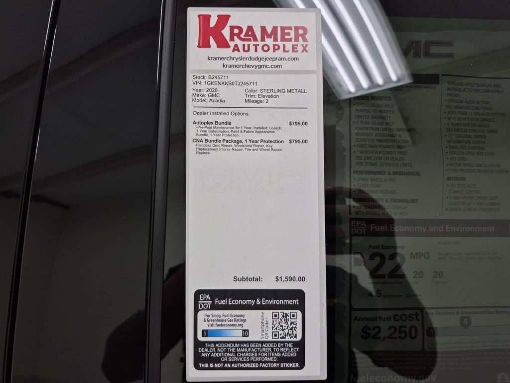 2026 GMC Acadia Elevation