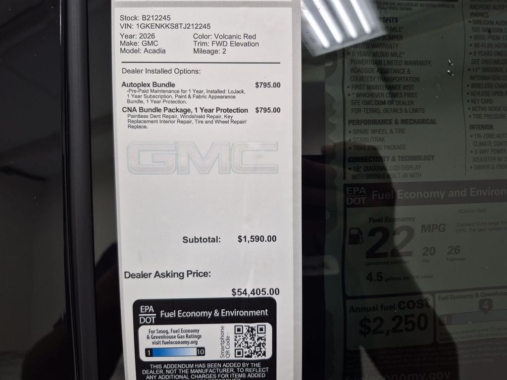 2026 GMC Acadia Elevation