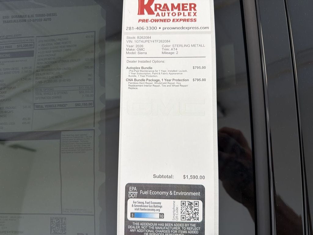 2026 GMC Sierra 2500 HD AT4