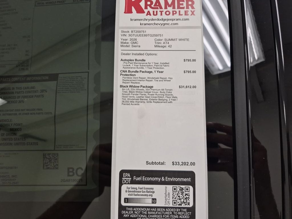 2026 GMC Sierra 1500 AT4