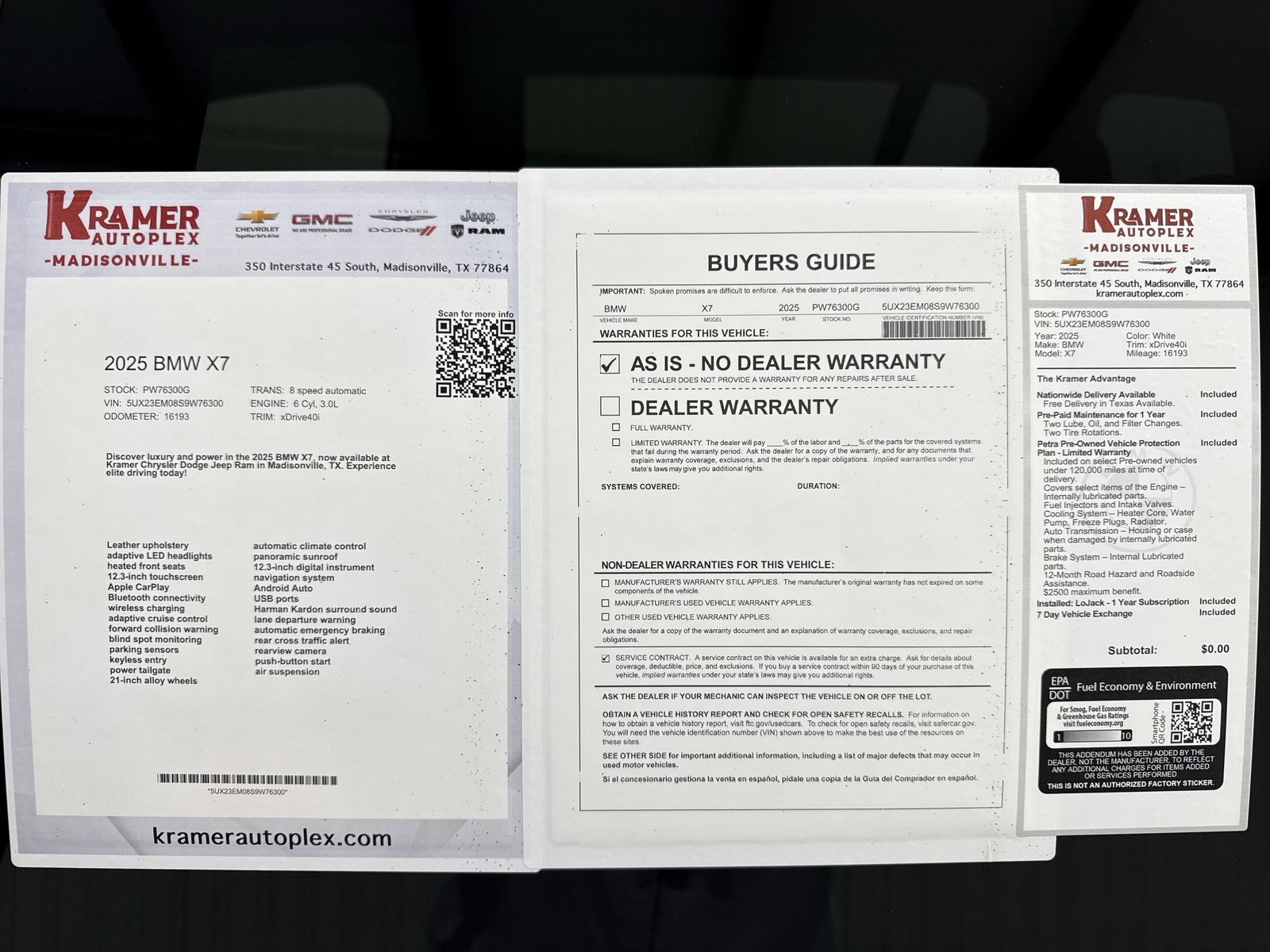 2025 BMW X7 xDrive40i