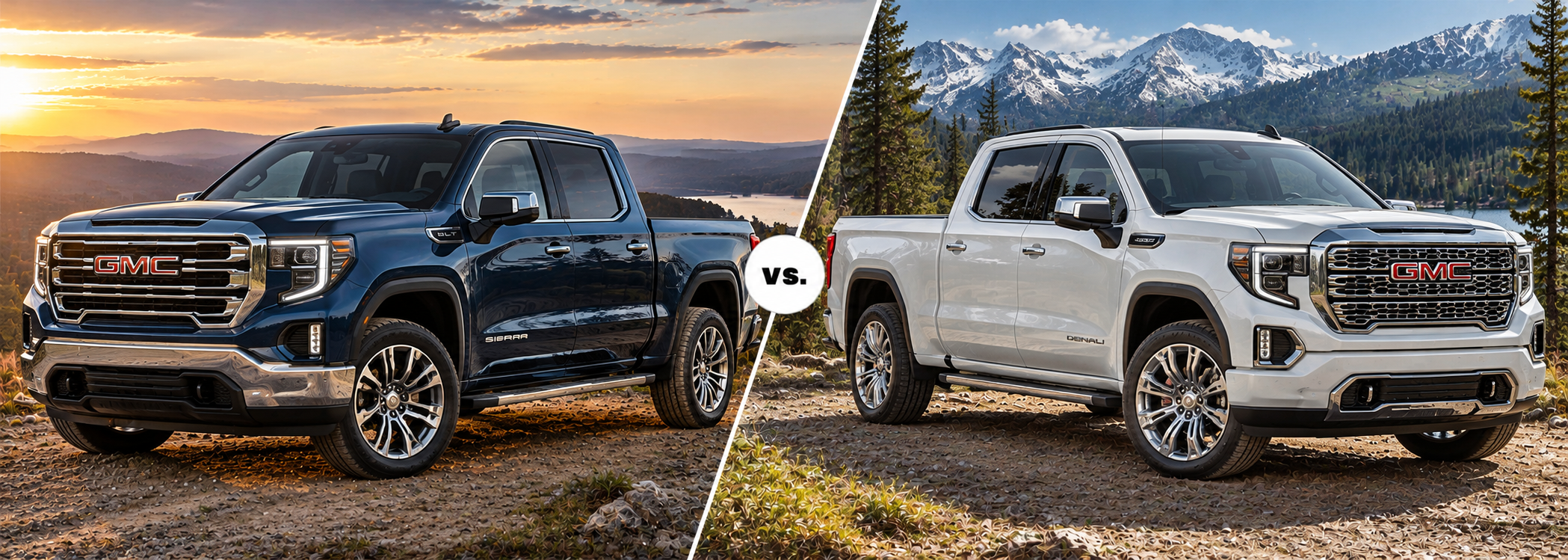 GMC Sierra SLT vs Denali